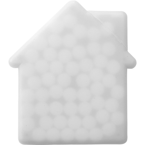House shaped mint card in white