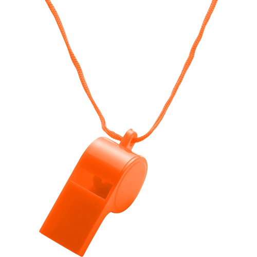Plastic whistle with neck cord. (sold 48pc per box) in 