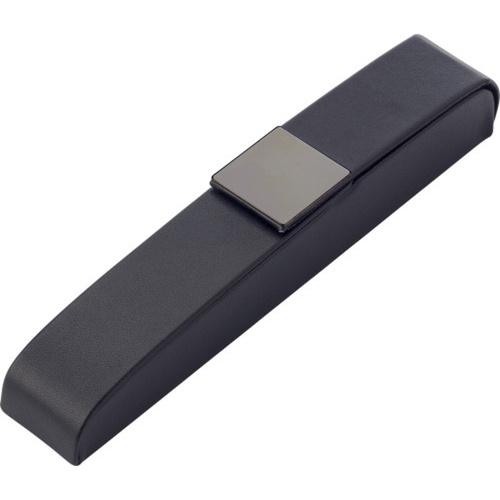 PU luxurious black pen case, suitable for one pen