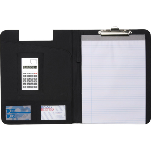 Bonded leather clipboard in black