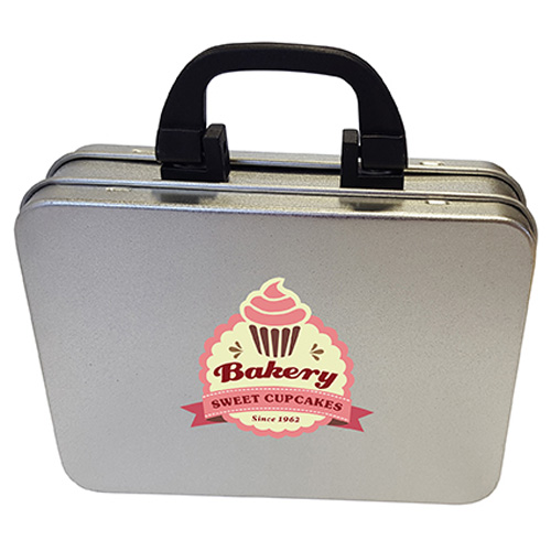 Suitcase tin with choice of sweets or mints