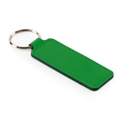 Economy Rectangular Key Fob, in Belluno, a vegan coloured leatherette with a subtle grain.