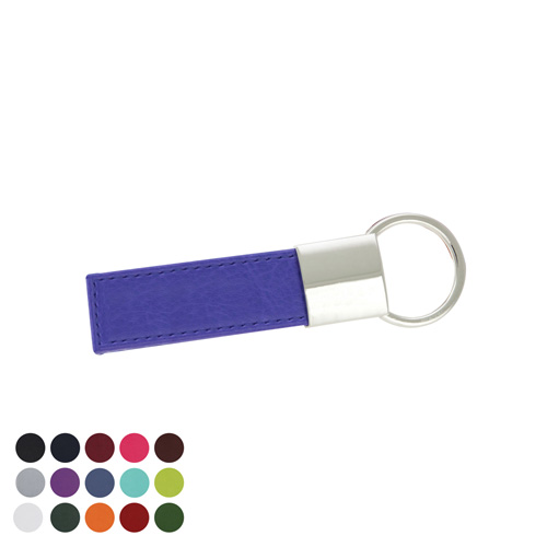 Deluxe Rectangular Key Fob with a Twist Action Ring.in a choice of Belluno Colours