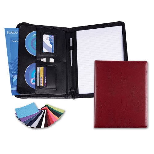 Belluno PU A4 Deluxe Zipped Conference Folder in a choice of Belluno Colours