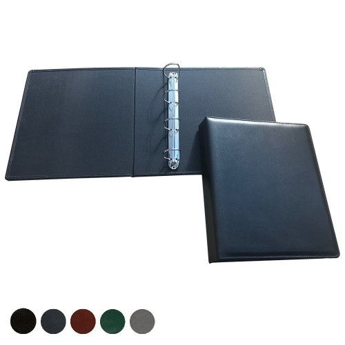 Leather Extra Wide Ring Binder, made in the UK in a choice of 5 colours.