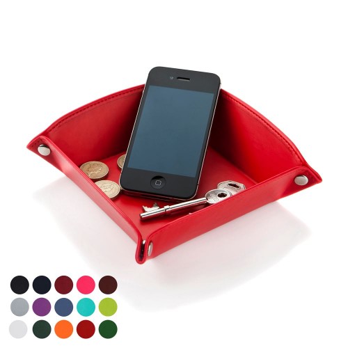  Desk Tidy in Belluno, a vegan coloured leatherette with a subtle grain.