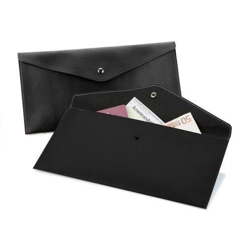 Black Belluno Envelope Style Travel or Document Wallet