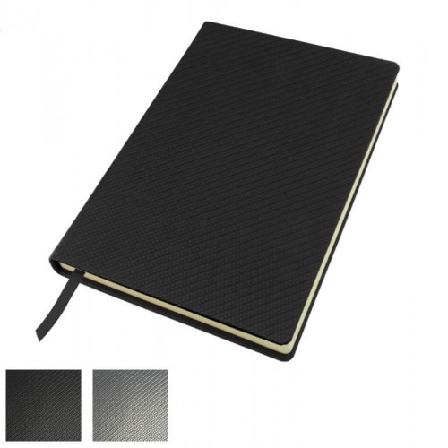 Carbon Fibre Textured A5 Casebound Notebook