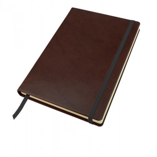 Sandringham Nappa Leather Colours, A5 Casebound Notebook with Elastic Strap