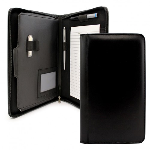 Sandringham Nappa Leather Deluxe Leather Compendium Folder with iPad or Tablet Pocket     
