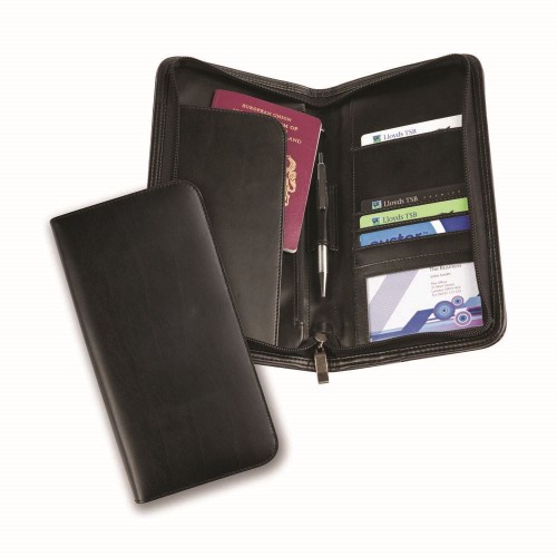 Balmoral Bonded Leather Deluxe Zipped Travel Wallet