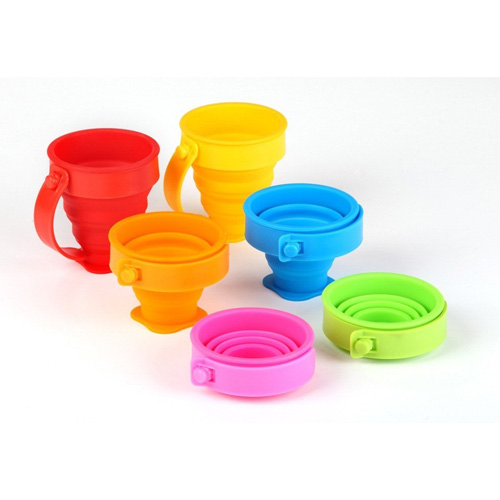 Foldable Silicone Cups with Handle