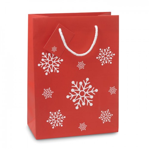 Gift paper bag medium in red