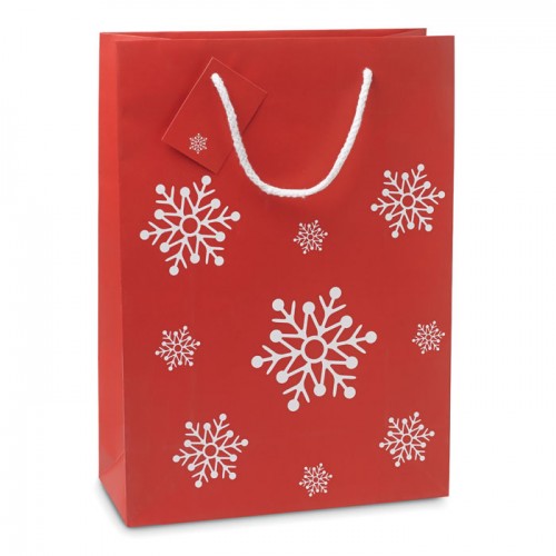 Gift paper bag large in red