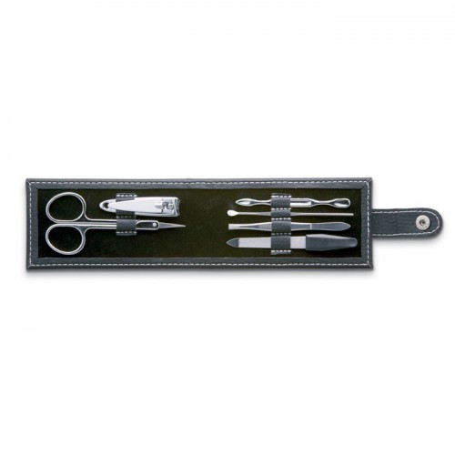 6-tool manicure set in pouch in black