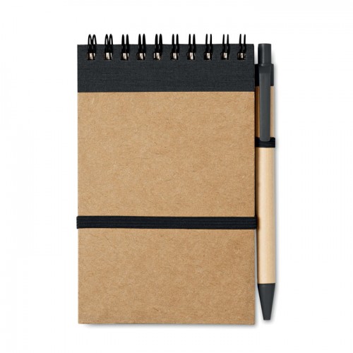 A6 recycled notepad with pen in 