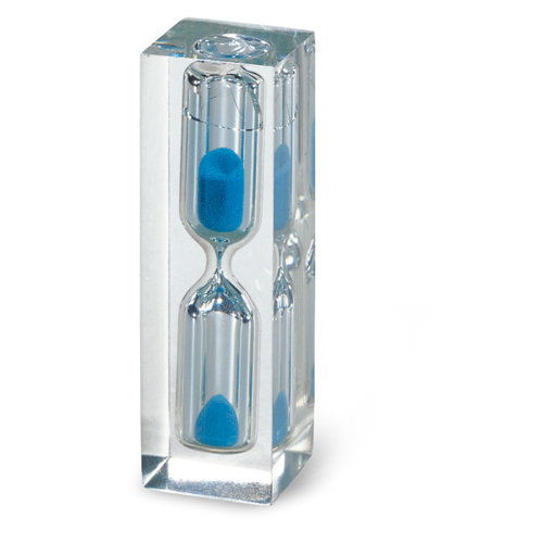 Hourglass With Blue Sand in transparent