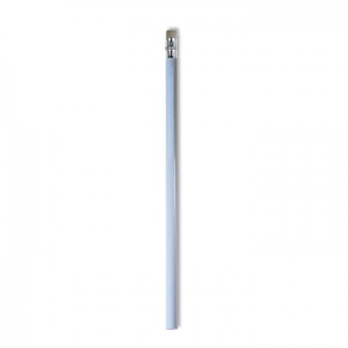Pencil with eraser in White
