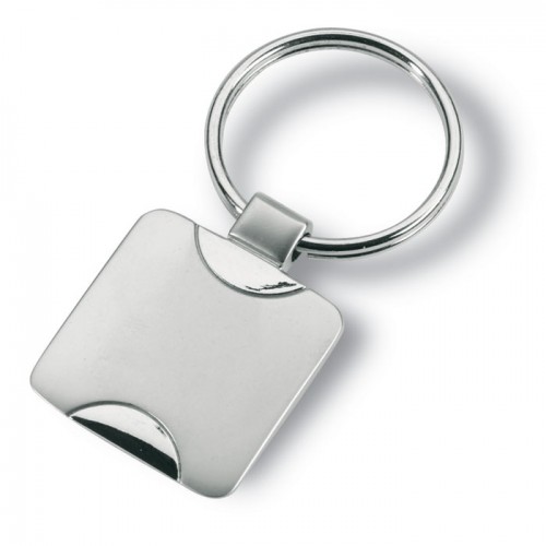 Metal key ring in silver