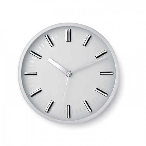 Round shape wall clock in white