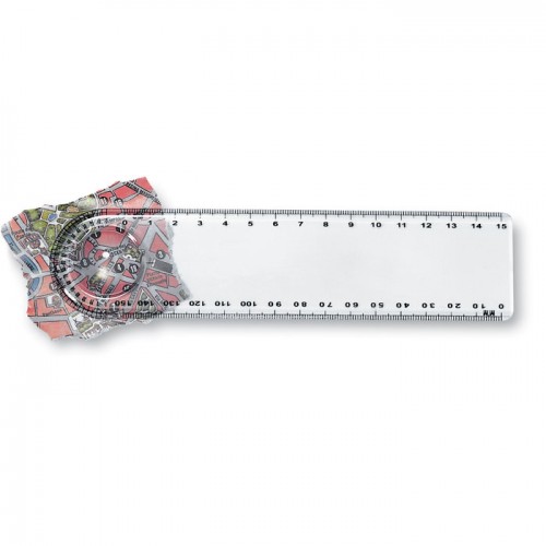 Ruler with magnifier in 