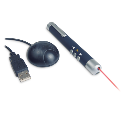 Remote control laser pointer in blue