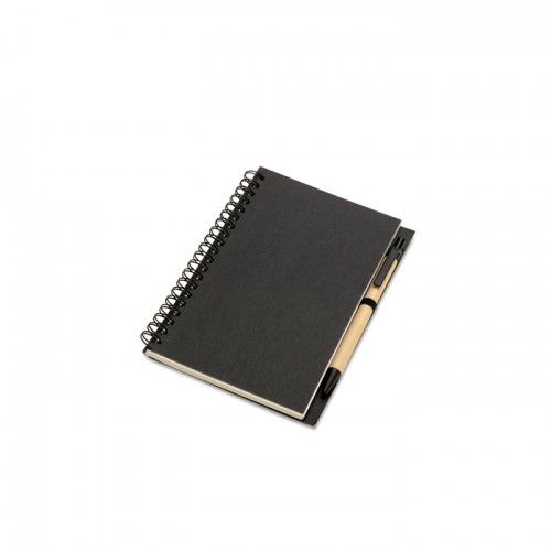 B6 Recycled notebook with pen in Brown