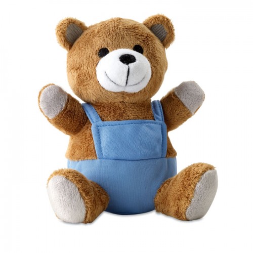 Bear plush w/ advertising pants in 