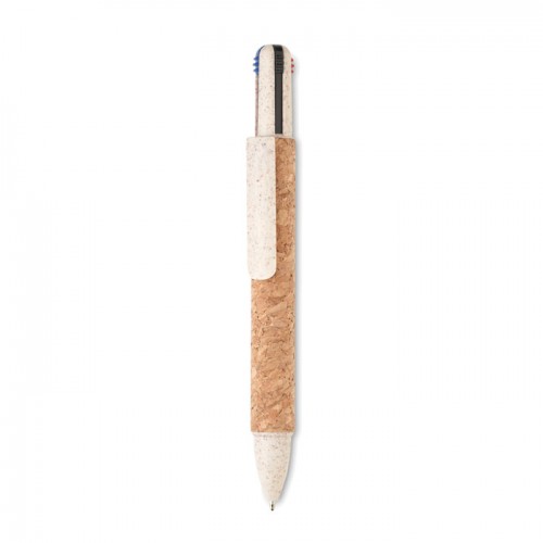 ARBOCHO - Cork 4-colour ink ball pen in 