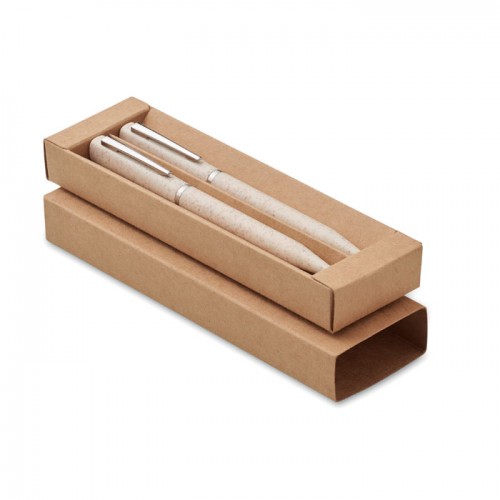 PEAT - Wheat straw/ABS twist pen set in 