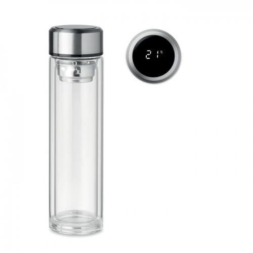 POLE GLASS - Bottle with touch thermometer in 
