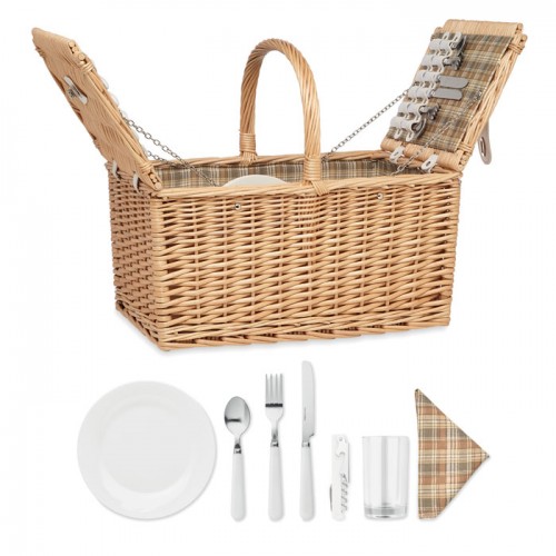MIMBRE PLUS - Wicker picnic basket 4 people in 