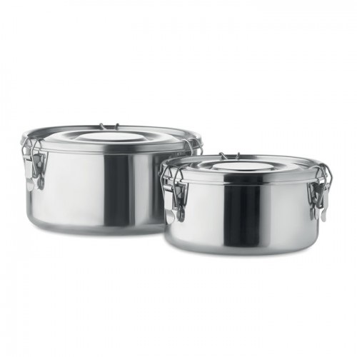 ELLES - Set of 2 stainless steel boxes in 