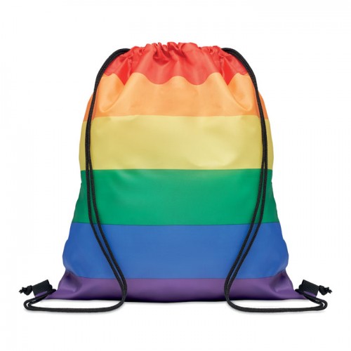 BOW - Rainbow RPET drawstring bag in 