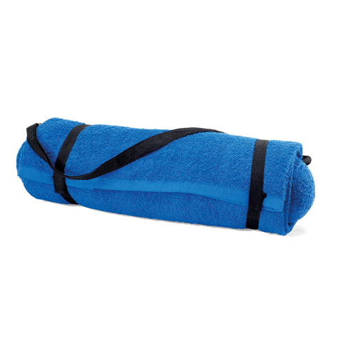 Beach towel with pillow in royal-blue