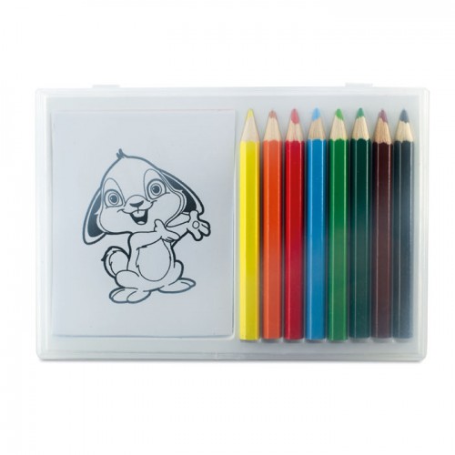 Wooden pencil colouring set in Mix