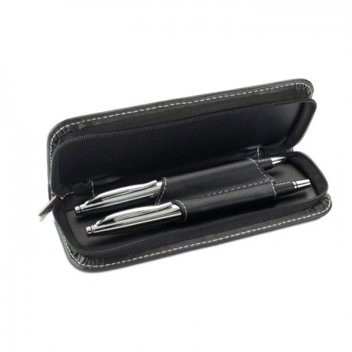 Ball pen and roller set in Black