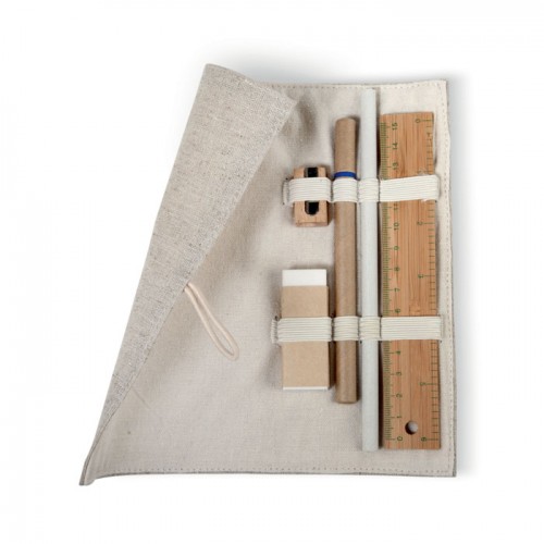 ECOSET - Stationary set in cotton pouch in 