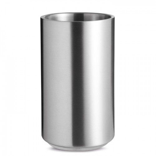 Stainless steel bottle cooler in Silver