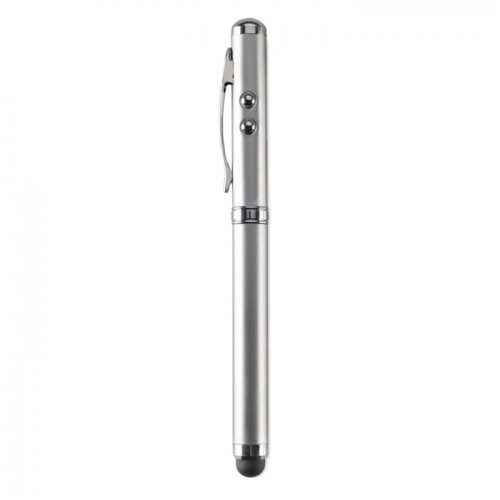 Laser pointer touch pen in matt-silver