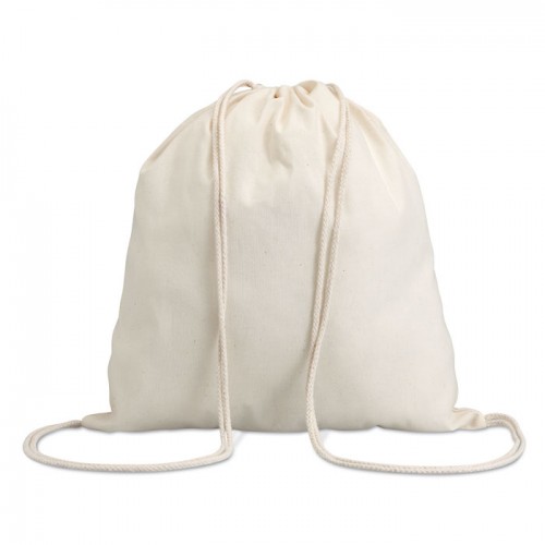 100gr/m² cotton drawstring bag in Brown