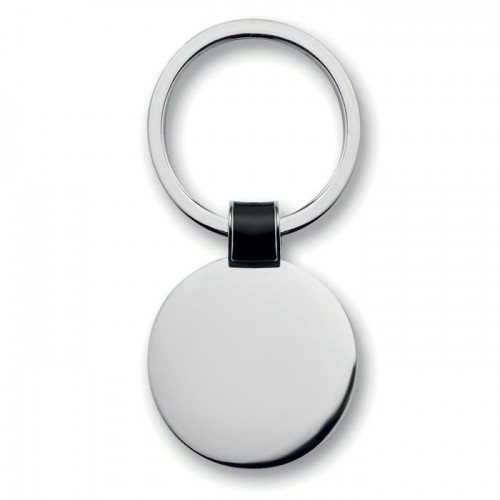 Round shaped key ring in white