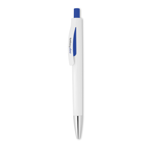 Push button pen with white bar