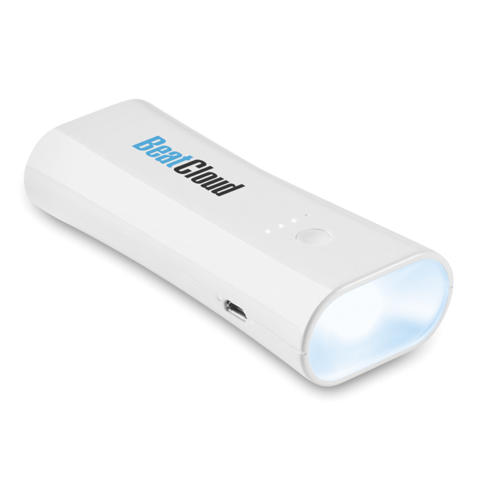 2 in 1 Powerbank and torch in white