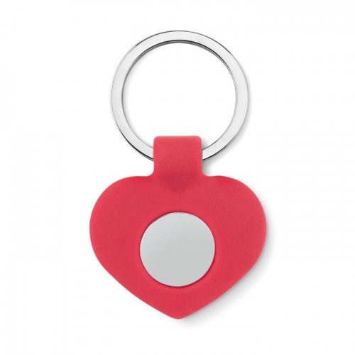 Silicone key ring with token in 