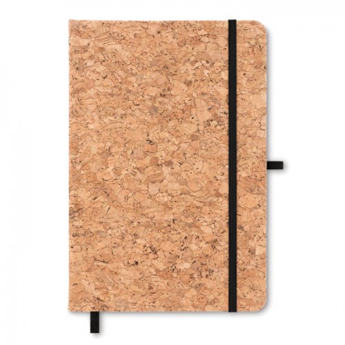 A5 cork notebook 96 lined in White