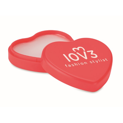 Lip balm in heart shaped case  