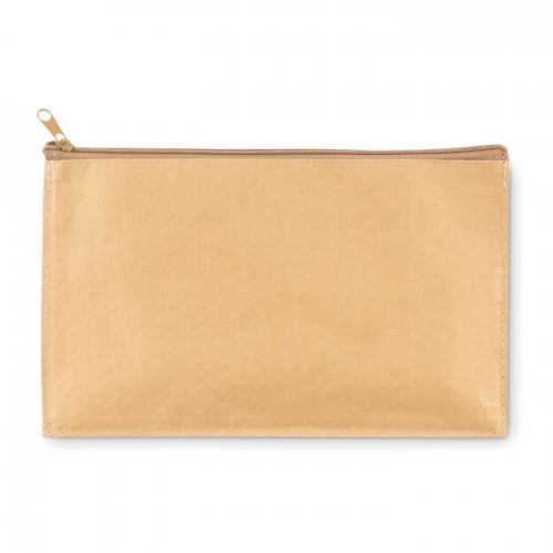 Woven paper pencil case in Brown