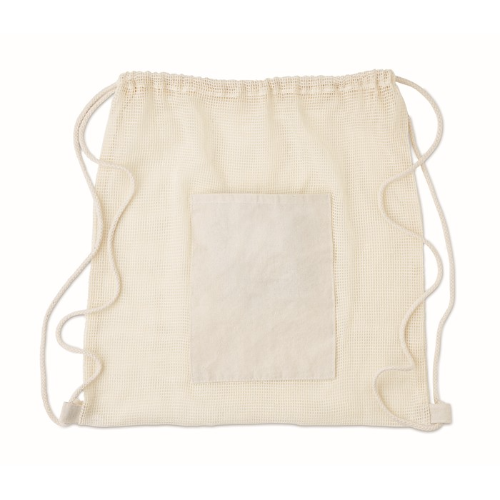 Drawstring cotton mesh bag     