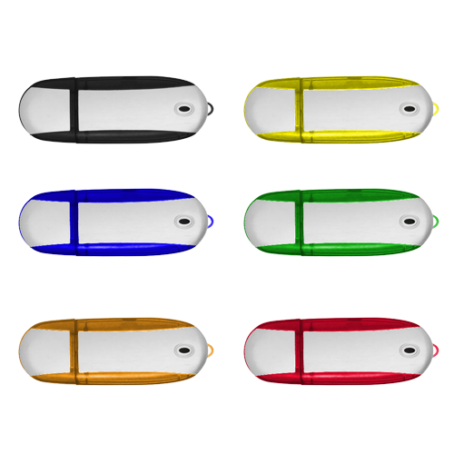 Alu USB Flash Drive in yellow